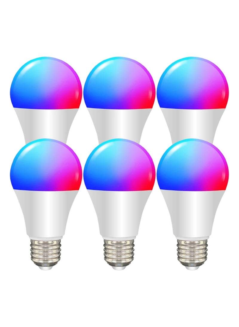 مصباح LED ذكي بتقنية واي فاي E27 | إضاءة ذكية RGB بـ 16 مليون لون | تحكم صوتي | قابل للتعتيم | تطبيق Smart Life | لا يتطلب جهاز تحكم مركزي - Image 1